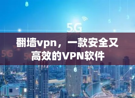 翻墙vpn，一款安全又高效的VPN软件