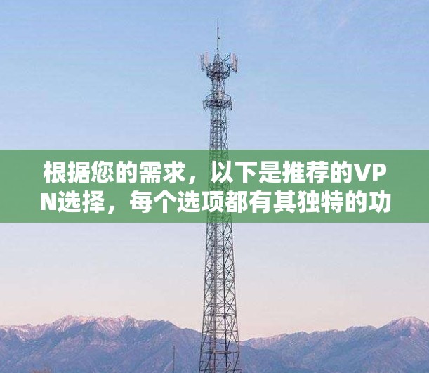 根据您的需求，以下是推荐的VPN选择，每个选项都有其独特的功能和适用场景