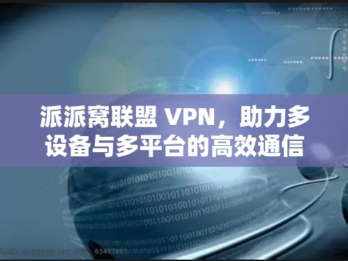 派派窝联盟 VPN，助力多设备与多平台的高效通信与安全连接
