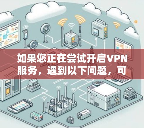 如果您正在尝试开启VPN服务，遇到以下问题，可以按照以下步骤进行排查和解决