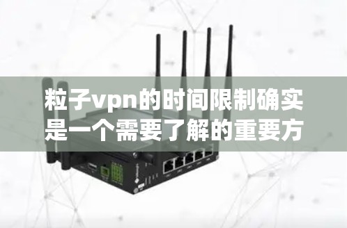 粒子vpn的时间限制确实是一个需要了解的重要方面，因为它直接影响用户使用 VPN 的体验和安全性。以下是对粒子vpn时间限制的详细分析