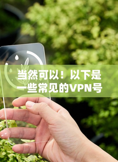 当然可以！以下是一些常见的VPN号，供您参考