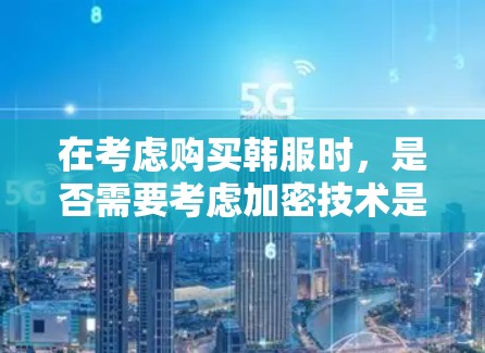 在考虑购买韩服时，是否需要考虑加密技术是一个值得深思的问题。以下是一些详细的分析和建议