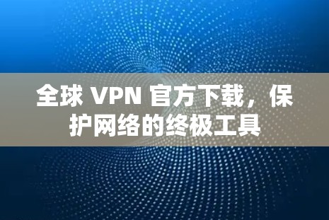 全球 VPN 官方下载，保护网络的终极工具