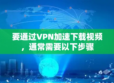 要通过VPN加速下载视频，通常需要以下步骤
