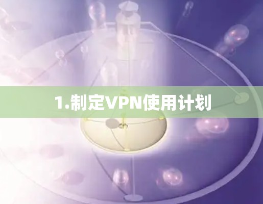 1.制定VPN使用计划