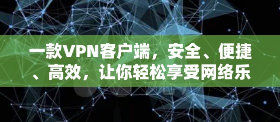 一款VPN客户端，安全、便捷、高效，让你轻松享受网络乐趣