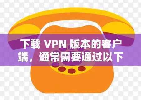 下载 VPN 版本的客户端，通常需要通过以下步骤完成