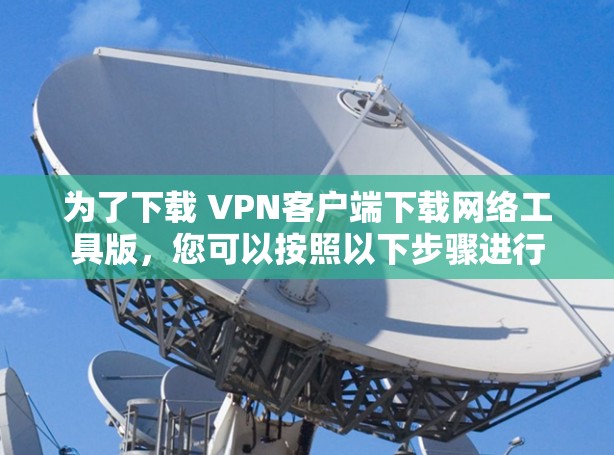 为了下载 VPN客户端下载网络工具版，您可以按照以下步骤进行