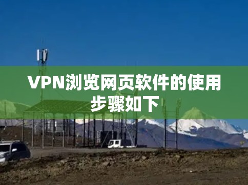 VPN浏览网页软件的使用步骤如下